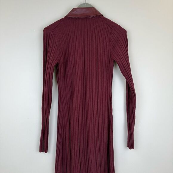 TOCCIN X RTR  Variegated Rib Knit Leather Combo Dress - Picture 7 of 10